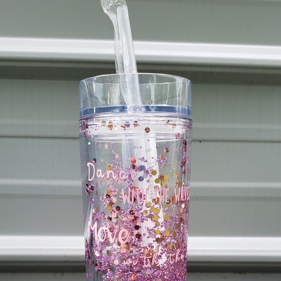 Other Glitter Water Shaker Tumbler With Strawl Poshmark
